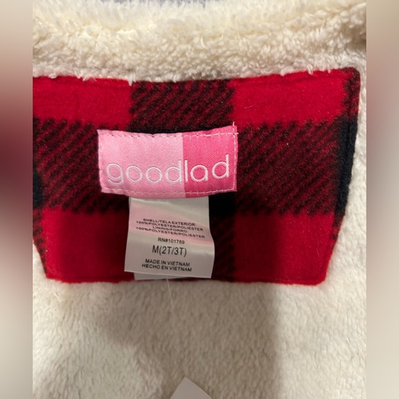 Goodlad toddlers, buffalo plaid fleece lined vest. Girls M (2T-3T) - Picture 10 of 11